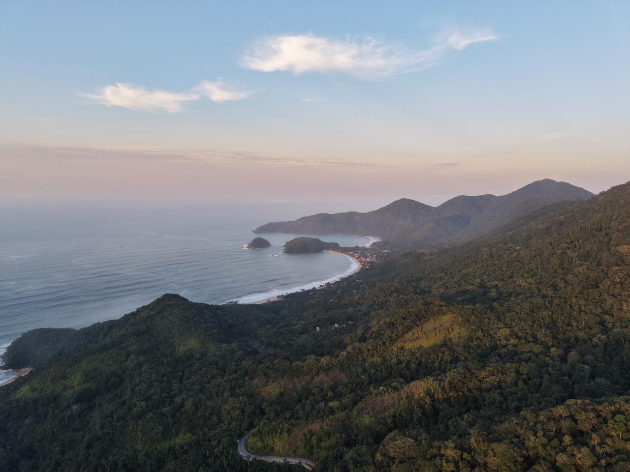 The bay and the beach village
